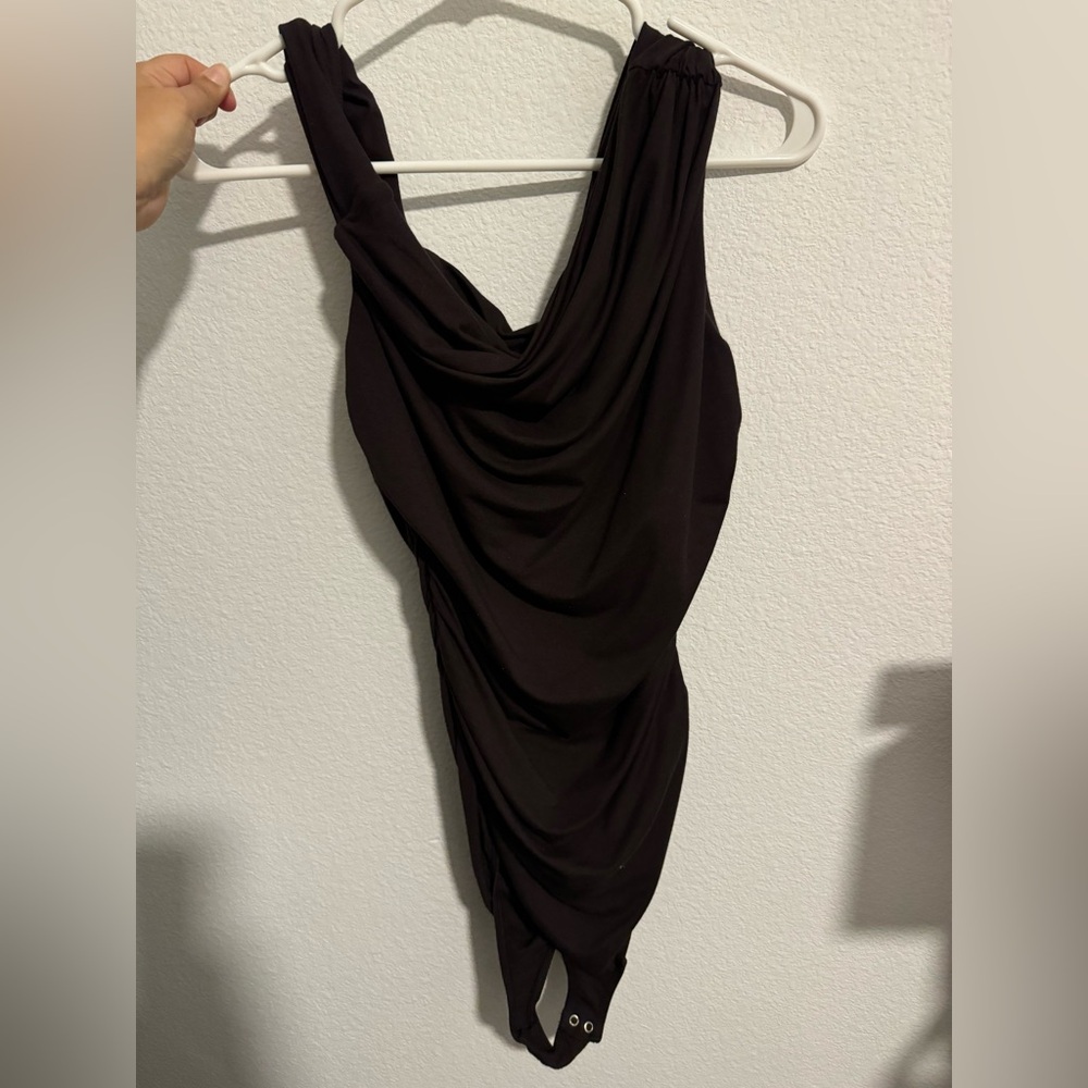 Agolde side ruching body suit